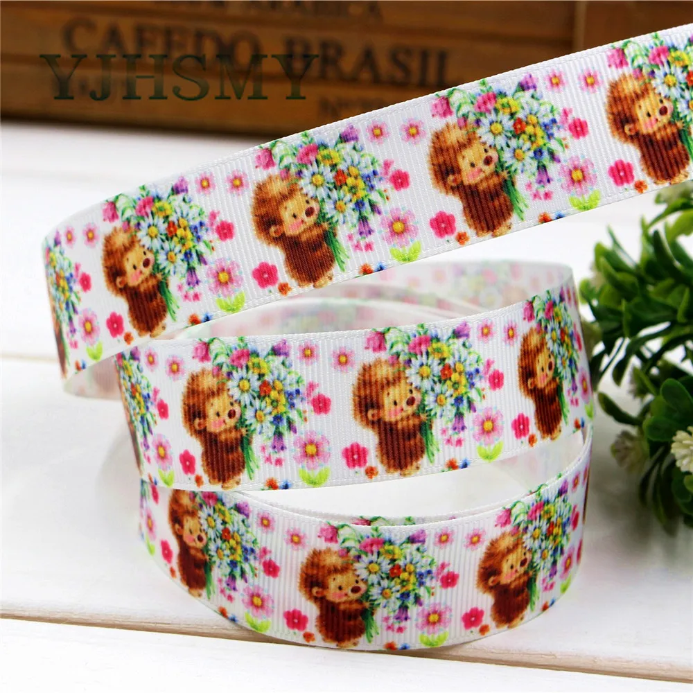 YJHSMY D-17329-1236 10 ярдов 25 мм мультяшная напечатанная grosgrain лента аксессуары для