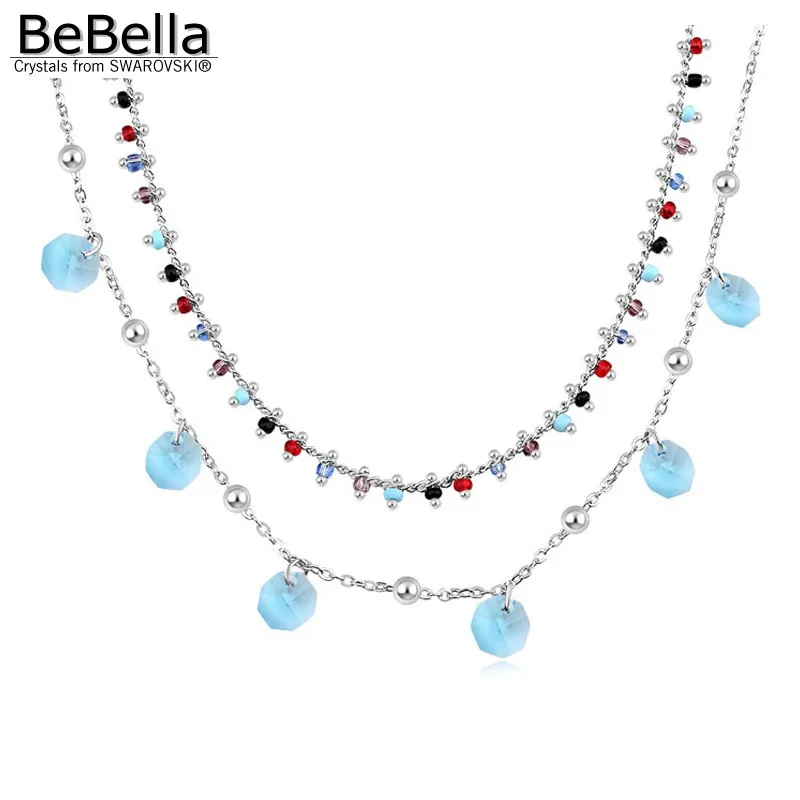 Женское Двухслойное ожерелье с кристаллами Сваровски|designer necklace|necklace designercharm necklace