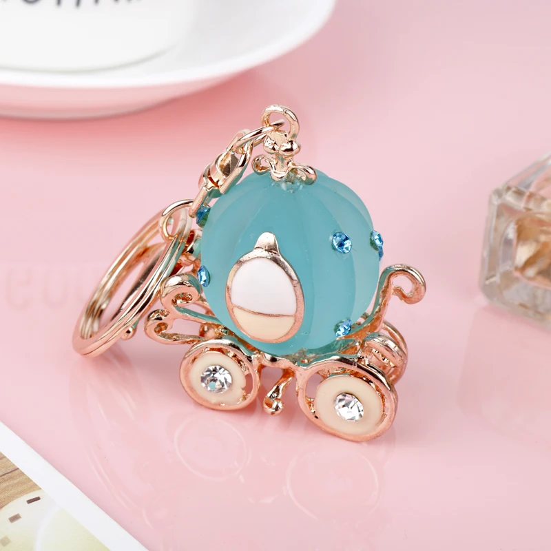 

dongsheng Cinde rella Pumpkin Carriage Keychain for Birthday Wedding Favors Gifts Handbag Car Pendant Keyring Wedding Souvenirs