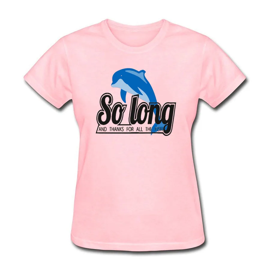 Так долго и спасибо за все рыбы женщин 2018 летняя рубашка для Леди Мода karajuku