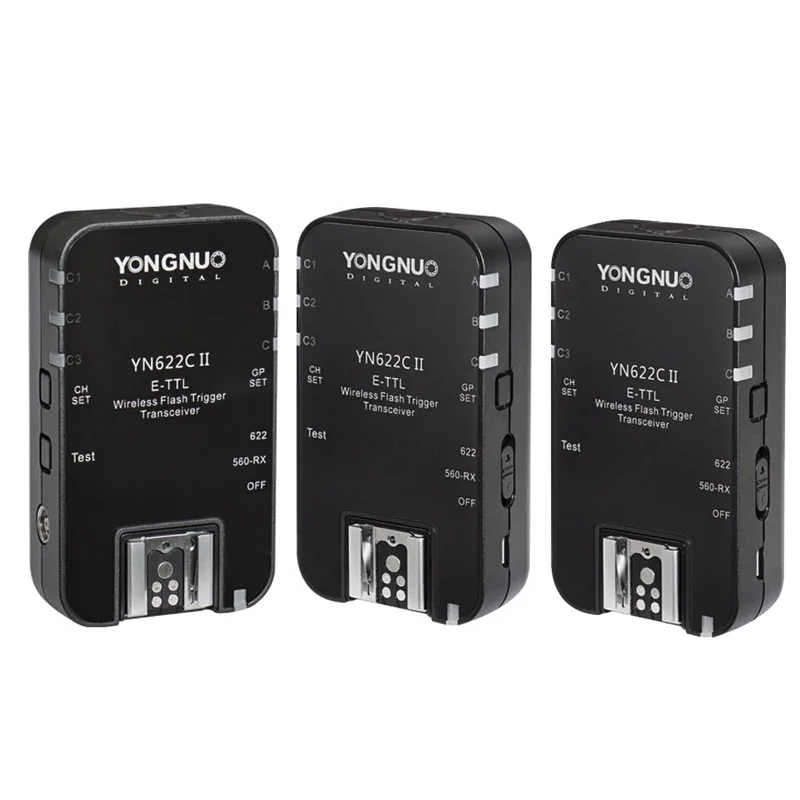 3 шт. беспроводной триггер для вспышки Yongnuo TTL YN622C II HSS 1/8000s 2 4 ГГц|yongnuo ttl|trigger for