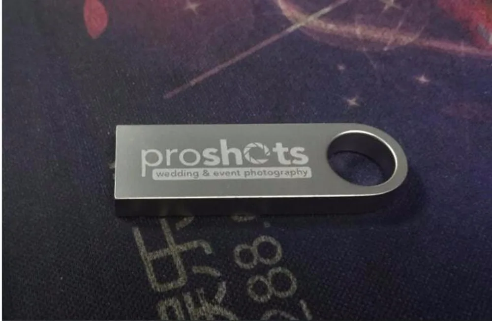 Логотип на заказ персонализированная фотография серебристый металлический флэш