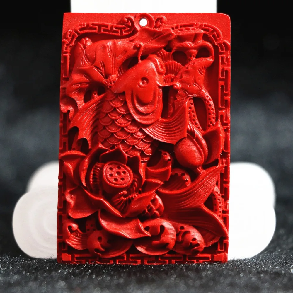 

Hot sale synthetic red cinnabar pendant making for women/men lucky jewelry pendant B812