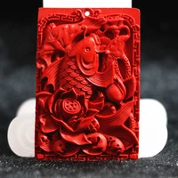 hot sale synthetic red cinnabar pendant making for womenmen lucky jewelry pendant b812
