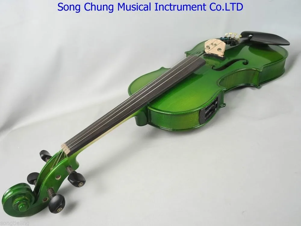 

Green colors electric & acoustic violin 4/4 #7848