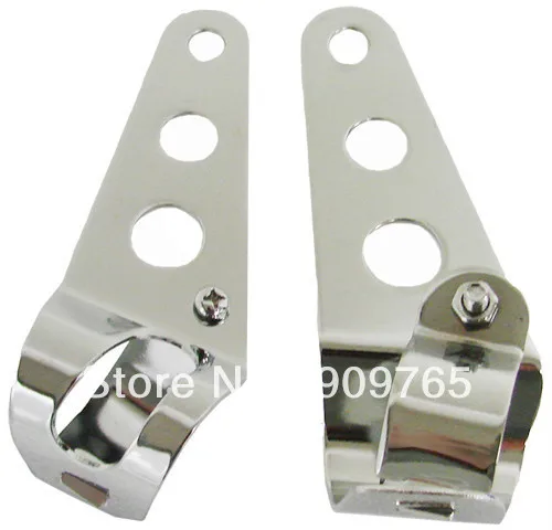 Пара хромированных креплений для фар вилка уши мотоциклетный поплавок Cafe Racer 28