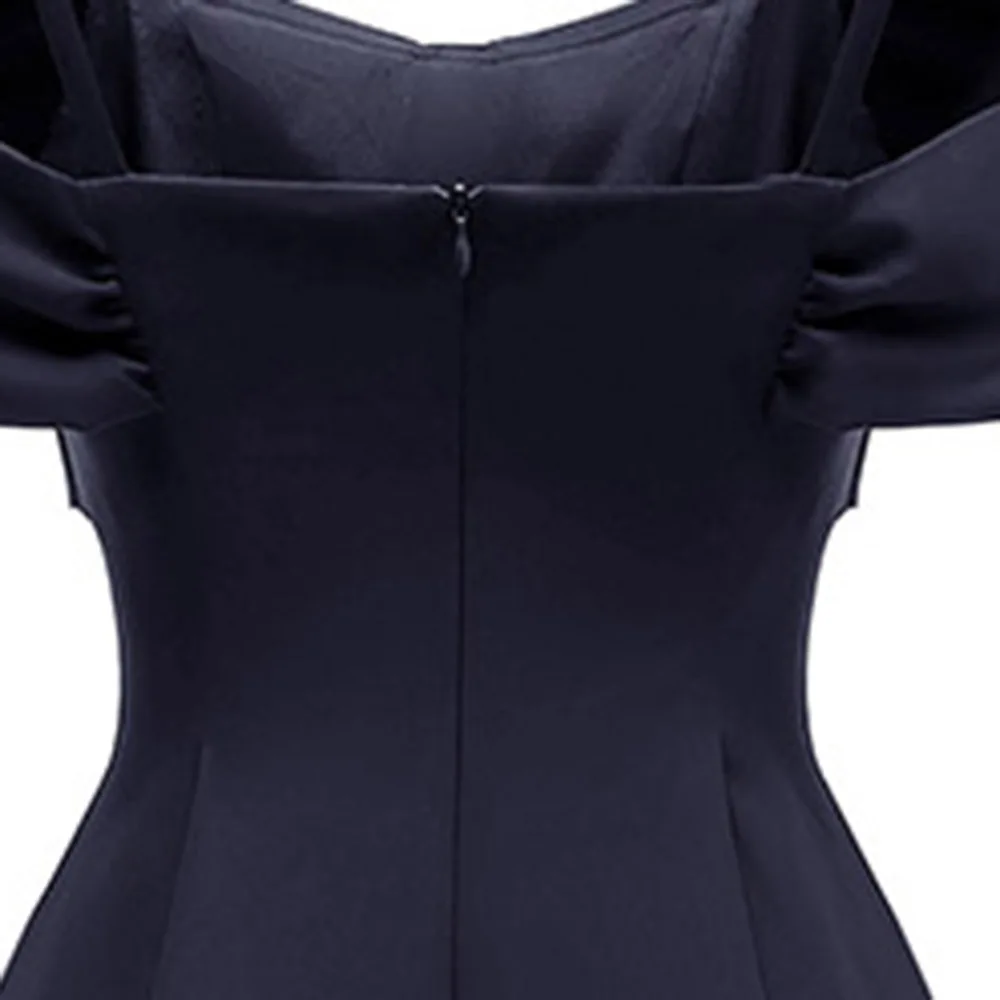 Бордовое коктейльное платье Dressv недорогое модное с открытыми плечами и