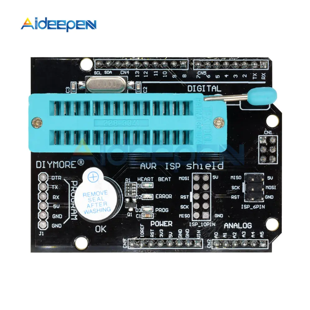 AVR ISP щит горящий загрузчик модуль расширения программируемый Atmega328P с зуммером