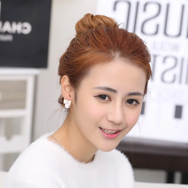 2017 новое поступление женские популярные жемчужные серьги гвоздики в форме банта