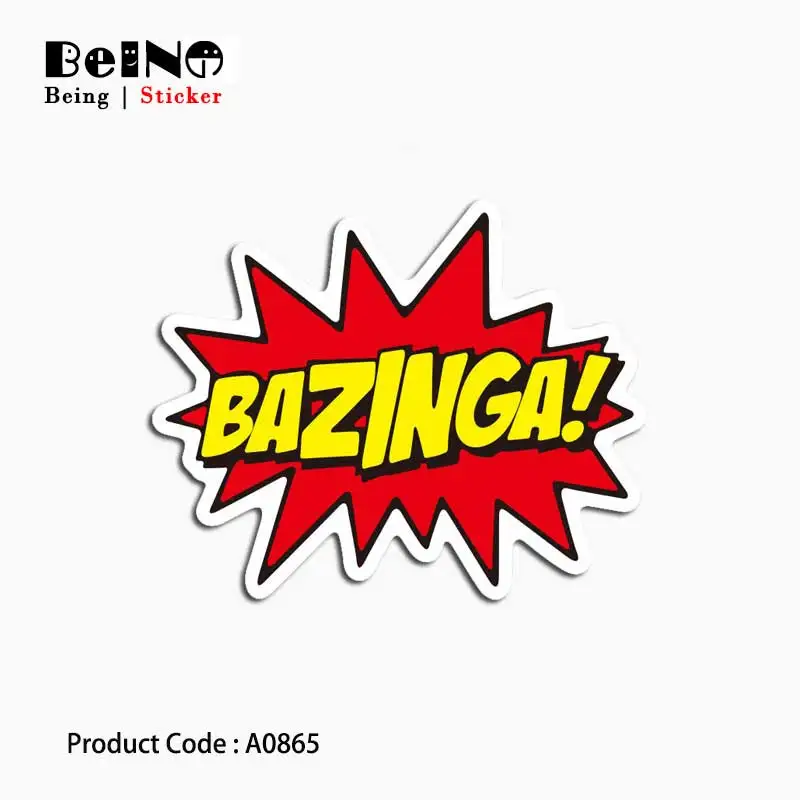 Bazinga Gotcha наклейка с теорией Большого Взрыва водонепроницаемый чемодан | Наклейки для творчества -32970855047