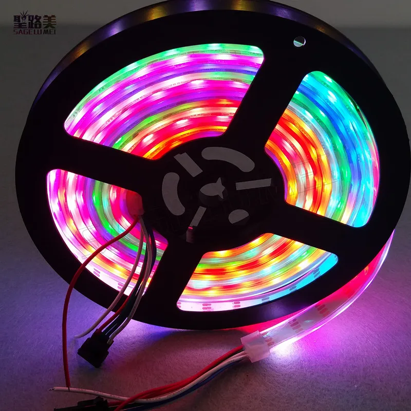 5 м/лот DC5V WS2813 осветительные полосы led точек Dual-усилитель сигнала 30/60/144 пикс./м WS2812B