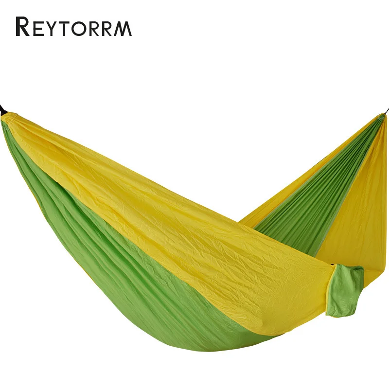 

Adult Hanging Sleeping Hammock Camping Tent Hamac Hamak Rede Fishing Folding Beach Garden With 2 Straps 2 Carabiners