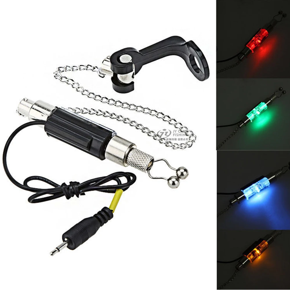 

Eleoption Set 4 pcs Wireless Digital Fishing LED Alarm Alert Set 4 Bite Alarm & 1 Receiver