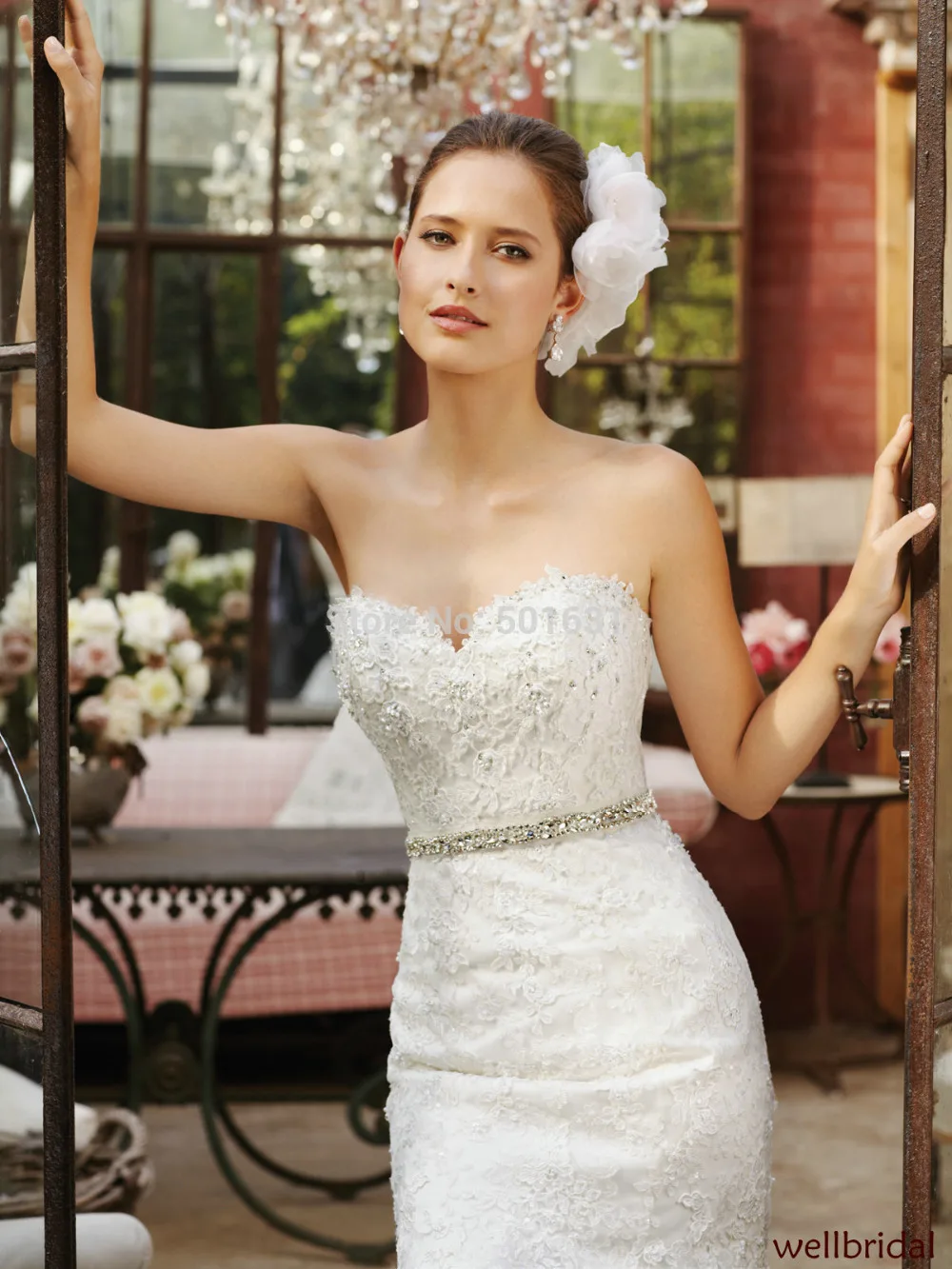 Actual Image Vestido de Novia New Sexy Lace Sweetheart Strapless Mermaid Wedding Dress 2015 Custom Size Any Color | Свадьбы и