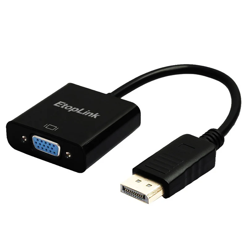 Адаптер EtopLink DP для VGA DisplayPort конвертер кабели мужчин и женщин 1080P HDTV MacBook проектор
