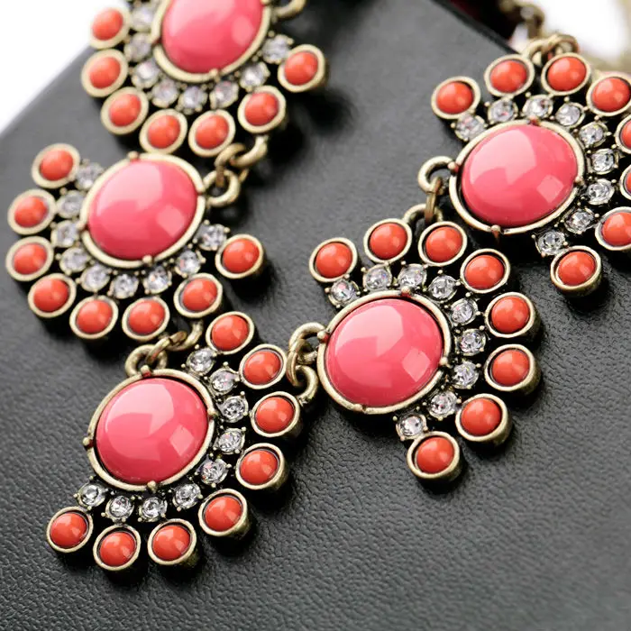 Оптовая цена 2014 Новый дизайн элегантное милое женское акриловое ожерелье с