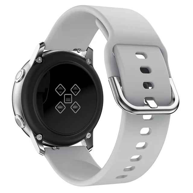 Серый Galaxy watch активный ремешок для samsung gear Sport/42 мм amazfit ремешок Bip 20 мм ремешок для часов correa pulseira браслет ремень для часов - Цвет: Серый