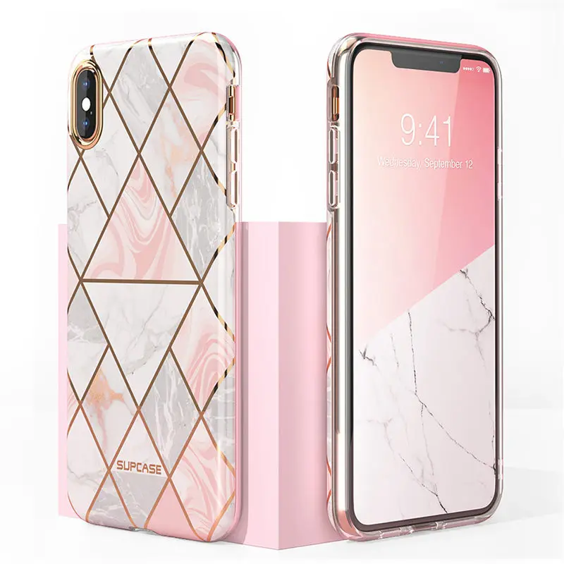 SUPCASE для iphone Xs Max чехол UB Metro Premium тонкий защитный мягкий из ТПУ розовая мраморная