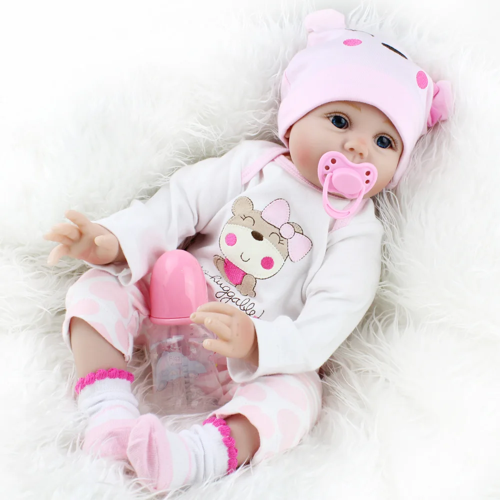 Bebe Reborn 55 см мягкие силиконовые куклы Reborn Baby, реалистичные мягкие тканевые тела для новорожденных, силиконовые игрушки для детей на день рождения, лучшие подарки