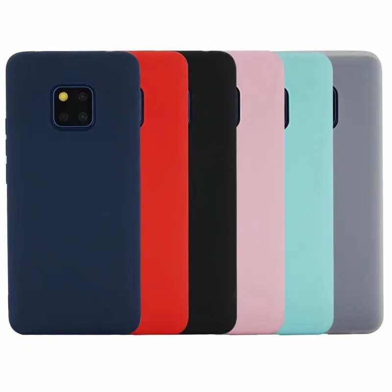 

Color Matte Case For Huawei Mate 20 lite 20 soft silicone cover For Huawei Mate 20 pro Anti-Fall Soft Edge back case