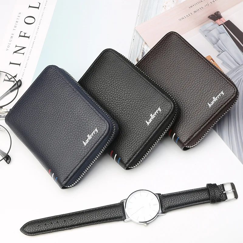 Korean business New men's wallet Multi-function bank card Short style selling men purse and pocket fashion female | Багаж и сумки