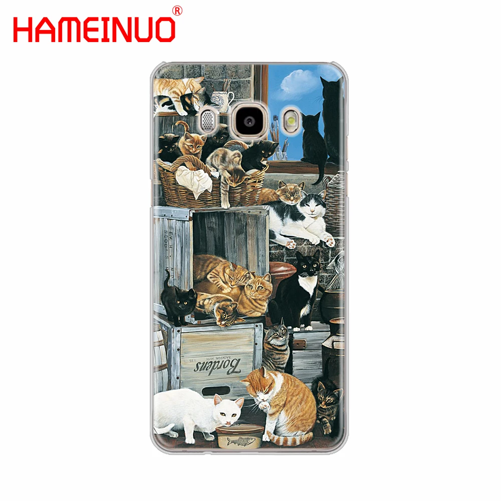 HAMEINUO чехол для телефона с изображением кошек и библиотеки дерева Samsung Galaxy J1 J2 J3 J5 J7