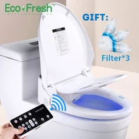 Ecofresh Smart toilet seat Elongate Electric Bidet cover heat sits led light integrated children baby traing chair
