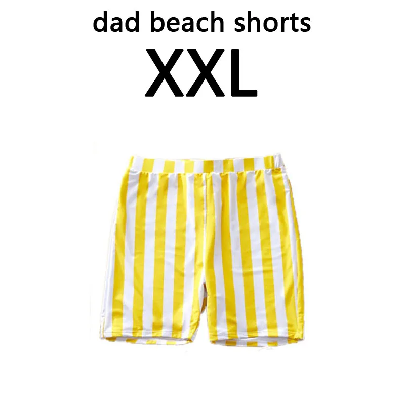 dad size XXL Купальник для мамы и дочки, мама и я, семейные купальники, желтый полосатый купальник, мужские пляжные шорты для мальчиков, Семейные комплекты, один предмет - Цвет: dad size XXL