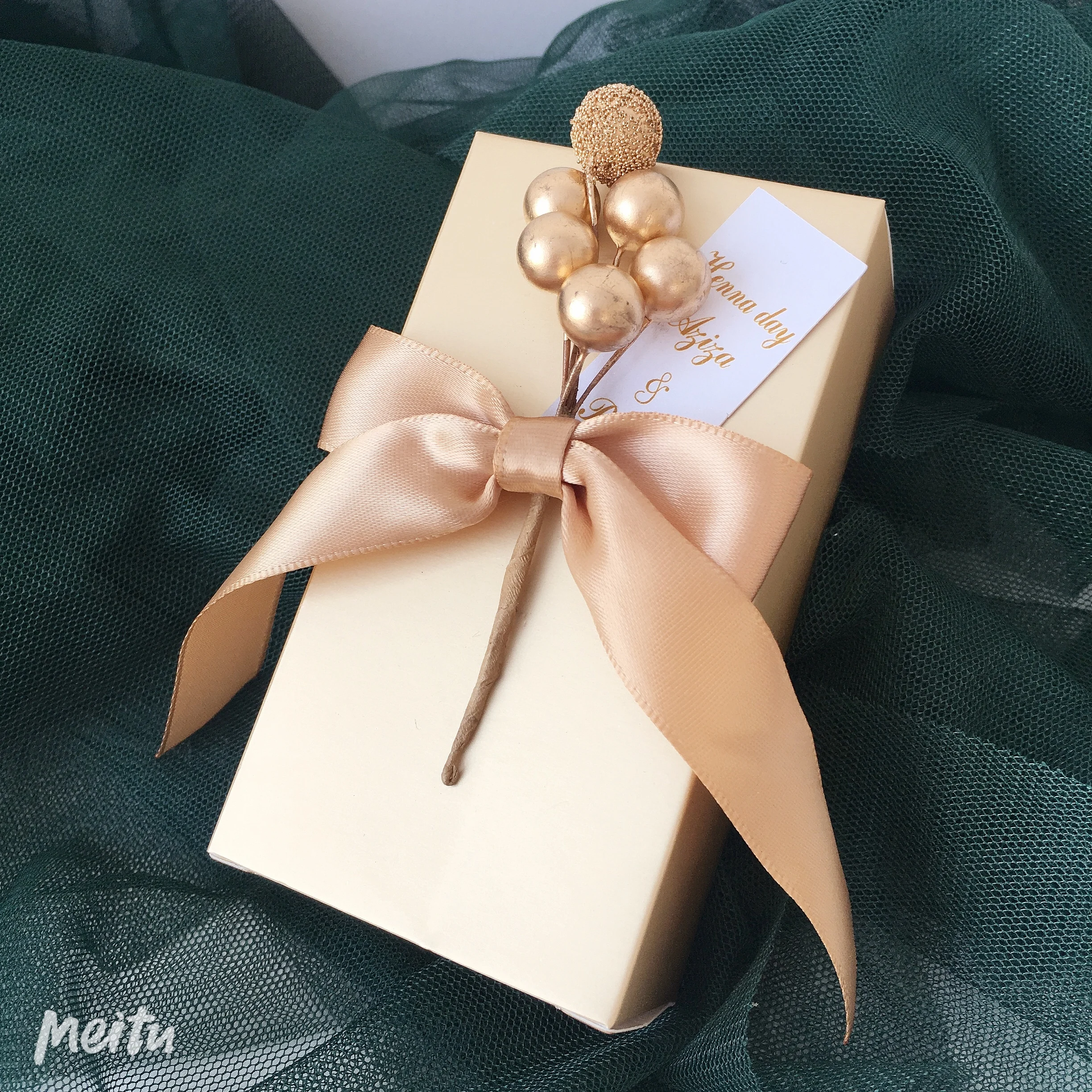 100 шт./партия Золотые Коробки для конфет|Подарочные сумки и упаковка| |