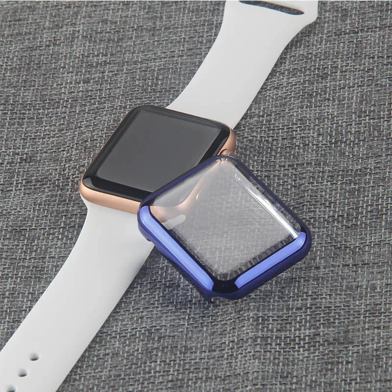 PC Protective Case For Apple Watch band 42mm 38mm iwatch series 3/2 Plating Screen protective cover Smart accessories | Наручные часы