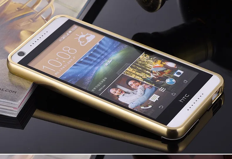 Для HTC Desire 820 826 816 626 828 620 530 One M8 роскошный позолоченный бронированный Алюминиевый