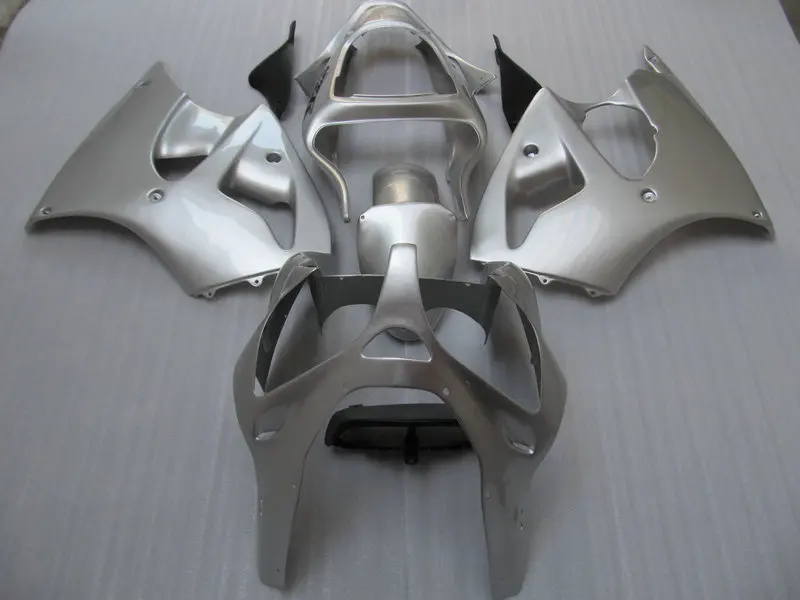 Комплект обтекателей для KAWASAKI Ninja ZZR600 05 06 07 08 ZZR 600 2005 2006 2007 2008 ABS серебряные