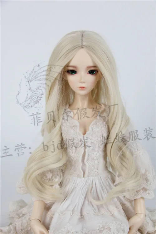 Sd bjd кукла парик длинные вьющиеся светильник-золотые резные королевы 3 1/3 звезды