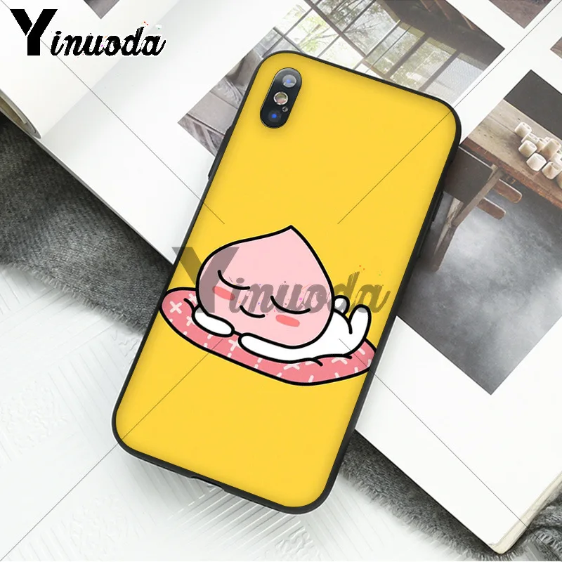 A14 Yinuoda Корейский мультфильм Забавный друг какао чехол для телефона для iPhone 8 7 6 6S Plus X XS MAX 5 5S SE XR 11 11pro 11promax - Цвет: A14