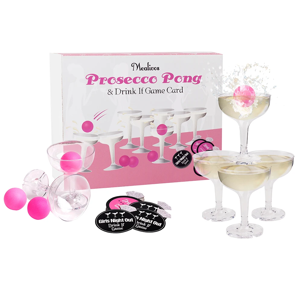 Mealivos говорящие столы Prosecco Pong оригинальная Питьевая игра и забавная альтернатива пиву понг идеальный секретный санта