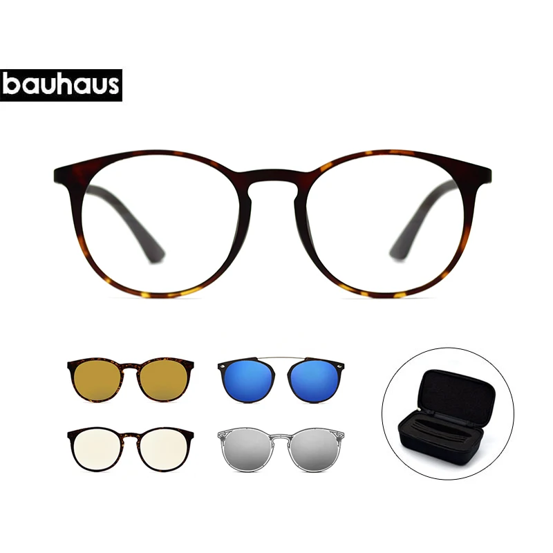 Bauhaus новейшие магнитные солнцезащитные очки с четырьмя линзами итальянским
