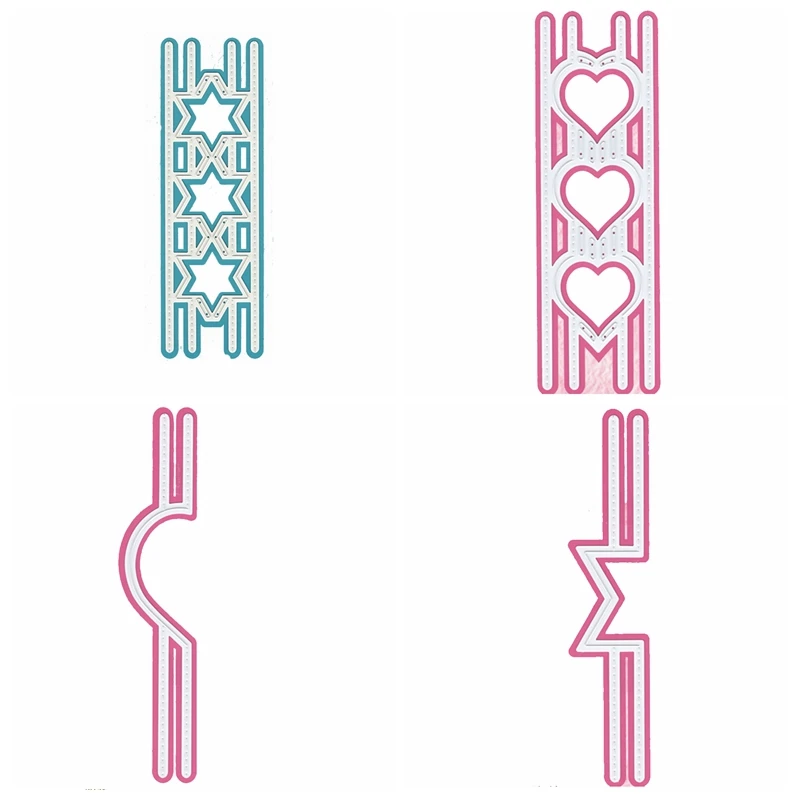 4 вида выдвижных металлических трафаретов с кружевной кромкой трафареты для