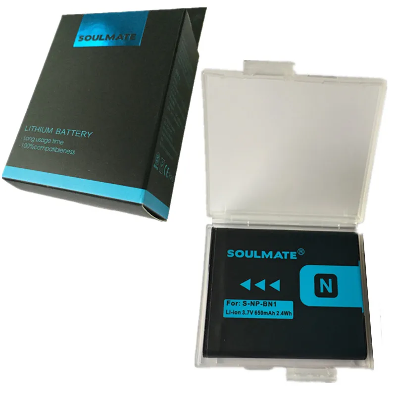SOULMATE NP BN1 литиевые батареи комплект батарея для цифровой камеры NPBN1 Sony Cyber Shot DSC S750