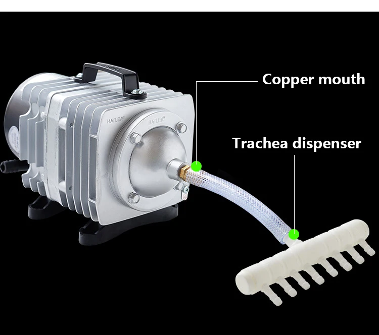 Hailea ACO 208 308 318 кислородный насос высокой мощности AC Электромагнитный воздушный насос пруд с рыбой кислородный насос компрессор