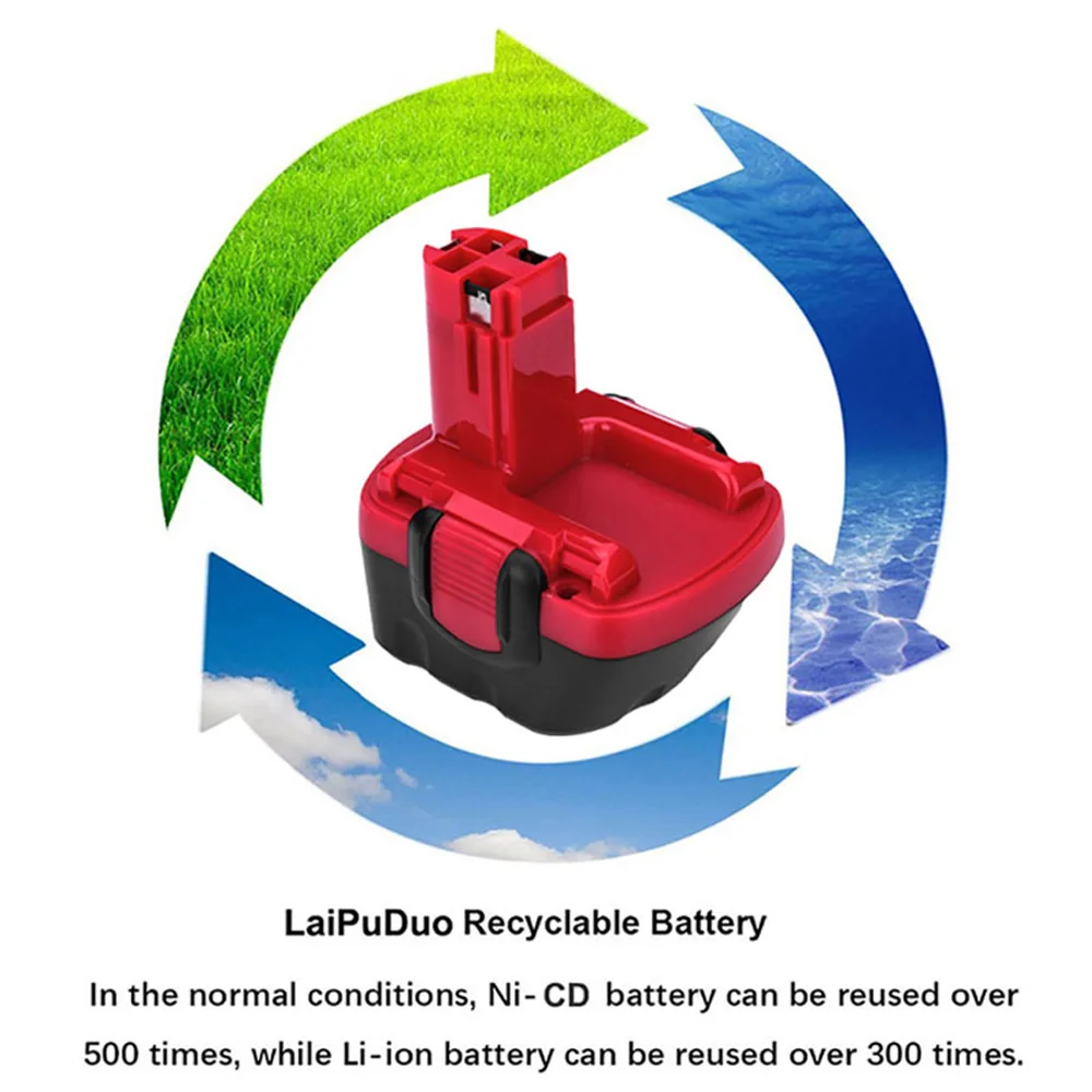 Никель-кадмиевый аккумулятор 12v 1.5Ah Замена для инструмент Bosch батареи 2607335709/2607335249/2607335261/2607335262/2607335273/GSR12-1 GSB12VE-2