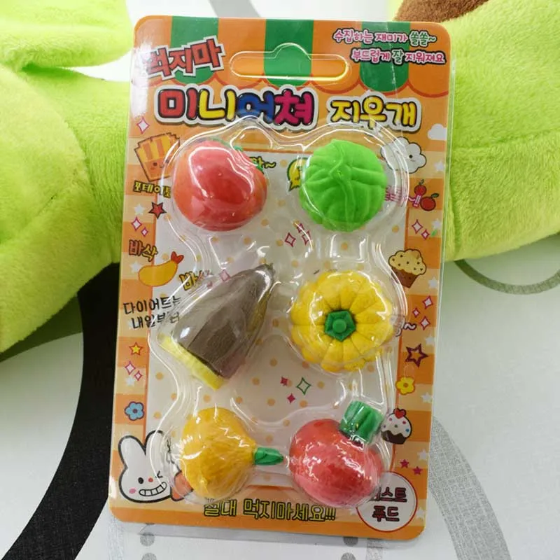 Милый фруктовый растительная форма Borracha Kawaii ластик карандаш для детей игровой