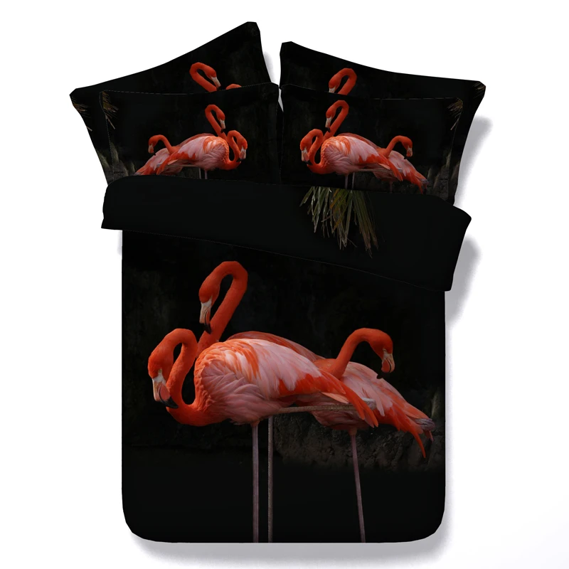 

Flamingo Bedding sets 3D bed cover sheets quilt duvet covers bedspread bedsheet bedset California King Queen size full twin 4pcs