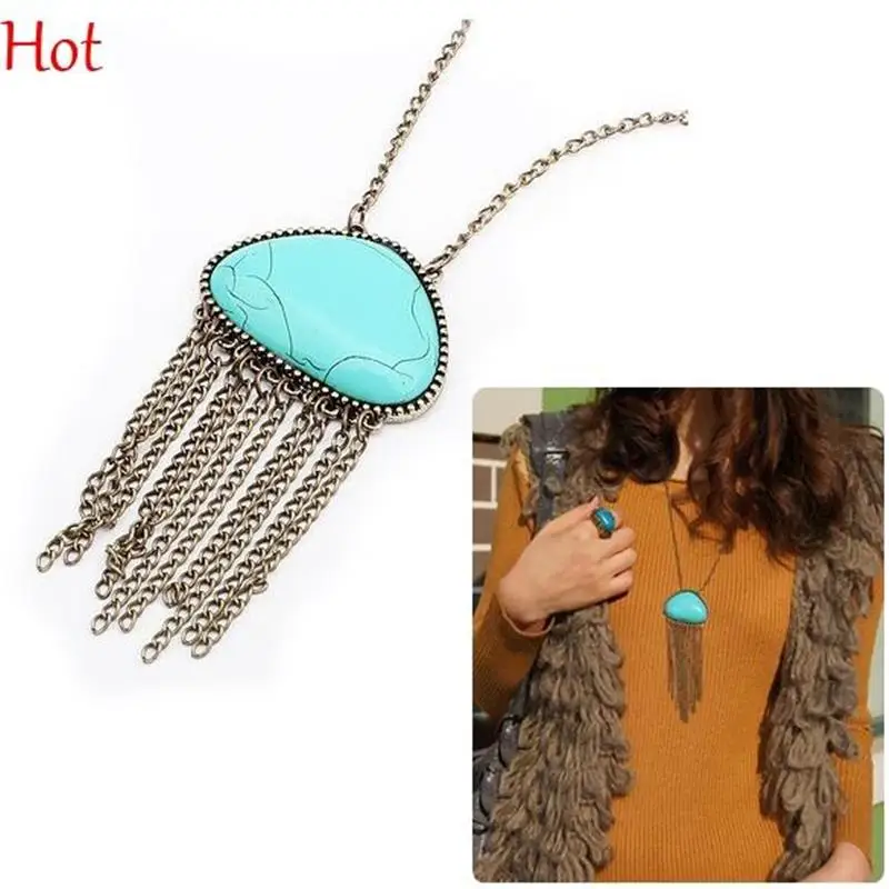 Новая мода ювелирные изделия Винтажный стиль женская подвеска ожерелье Длинный