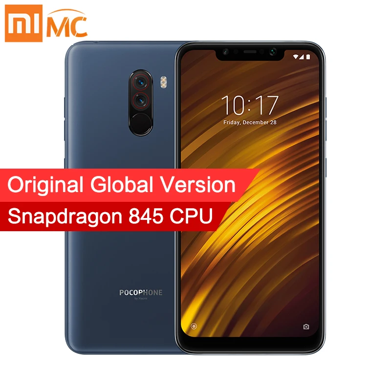 Глобальная версия Xiaomi POCOPHONE F1 6 ГБ 128 Гб Смартфон Snapdragon 845 Octa Core 18 &quot2246x1080 FHD LiquidCool AI