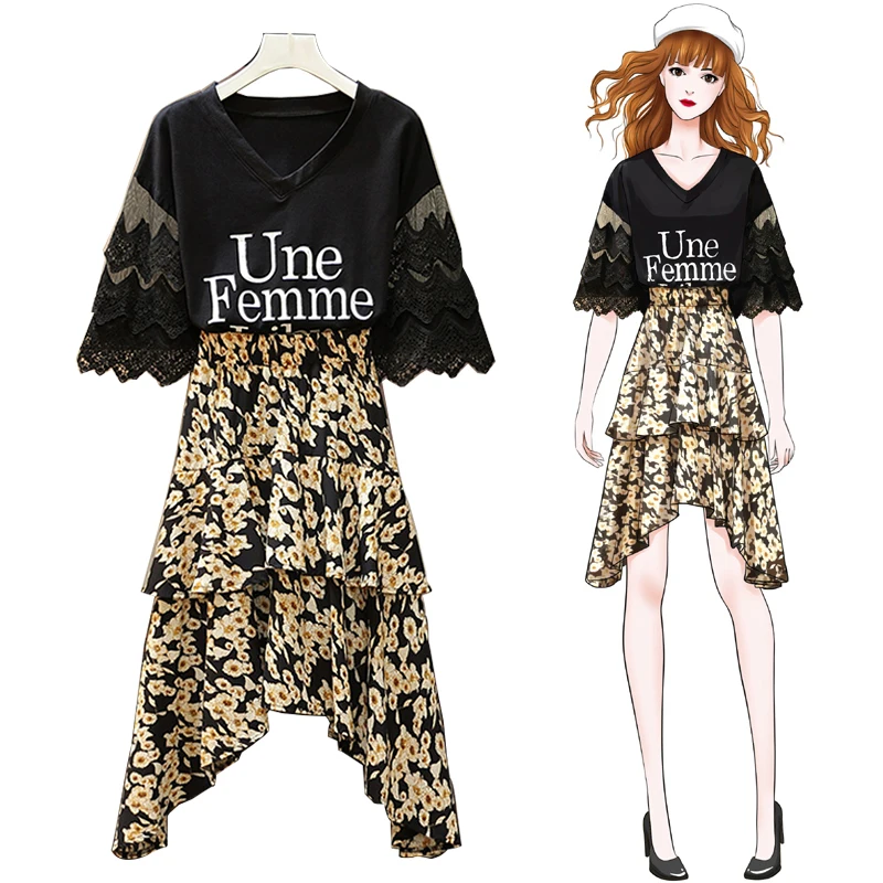 Trytree летний женский комплект из двух предметов Повседневный кружевной топ с