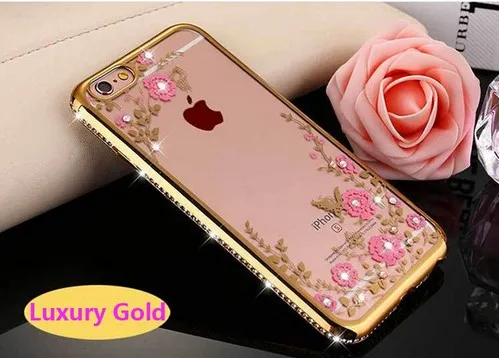 Новый Модный чехол из ТПУ для iphone 7/7 Plus прозрачный силиконовый со стразами кольцо