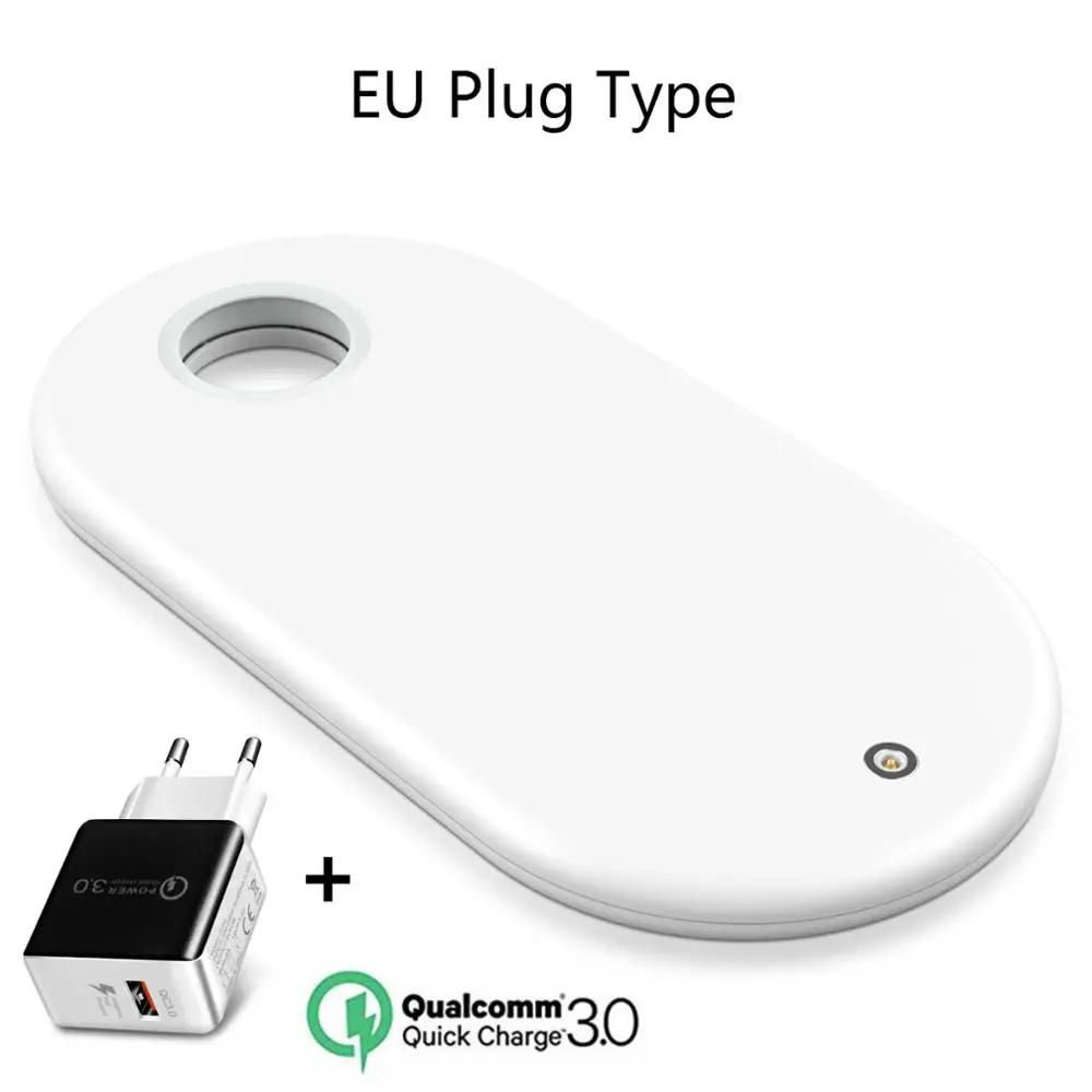 EU Plug Type Беспроводной Зарядное устройство 3 в 1 Qi Зарядное устройство pad ультра-тонкий Автомобильное устройство для быстрой зарядки для iPhone X/8/8 Plus/XR/XS Max Apple Watch Airpods Зарядное устройство - Цвет: EU Plug Type