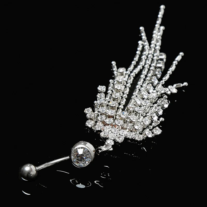 Fashion Hot Sexy Titanium Steel Navel Piercing Body Jewelry Belly Claw Chain Tassel Nail Acrylic For Women Accessories | Украшения и