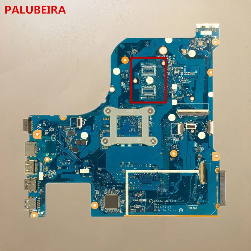 PALUBEIRA FOR Lenovo G70-35 Laptop Motherboard CG70A NM-A671 WITH A6 CPU Test work