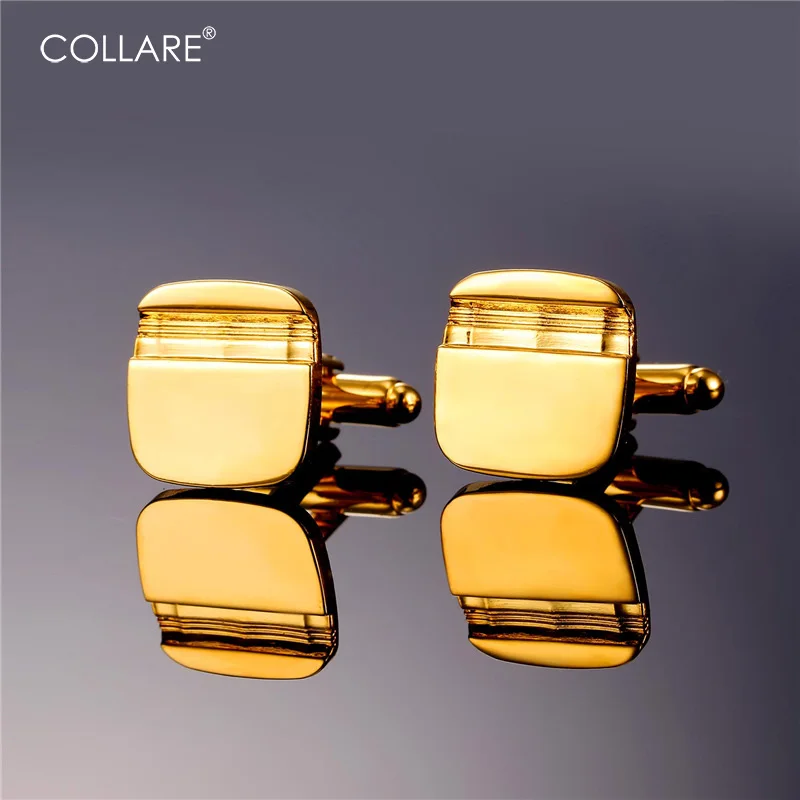 Запонки Collare для мужчин винтажные Золотые/розовые Золотые/черные/блестящие